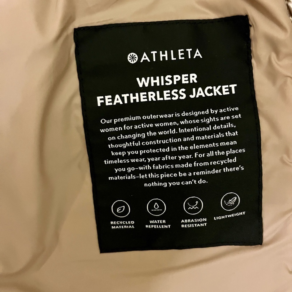 Whisper Featherless Metallic Jacket Champagne XS - Picture 9 of 9